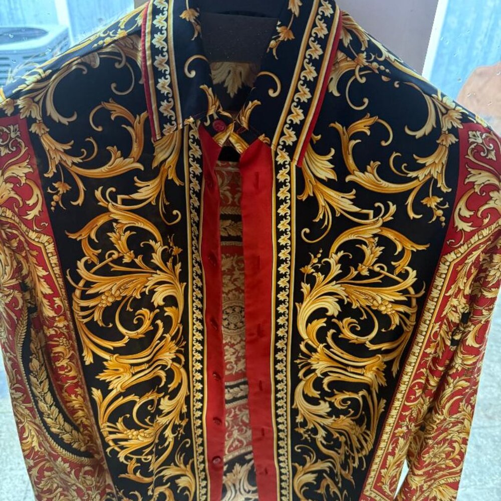 Versace Heritage Fit Silk Shirt 40 175/88A